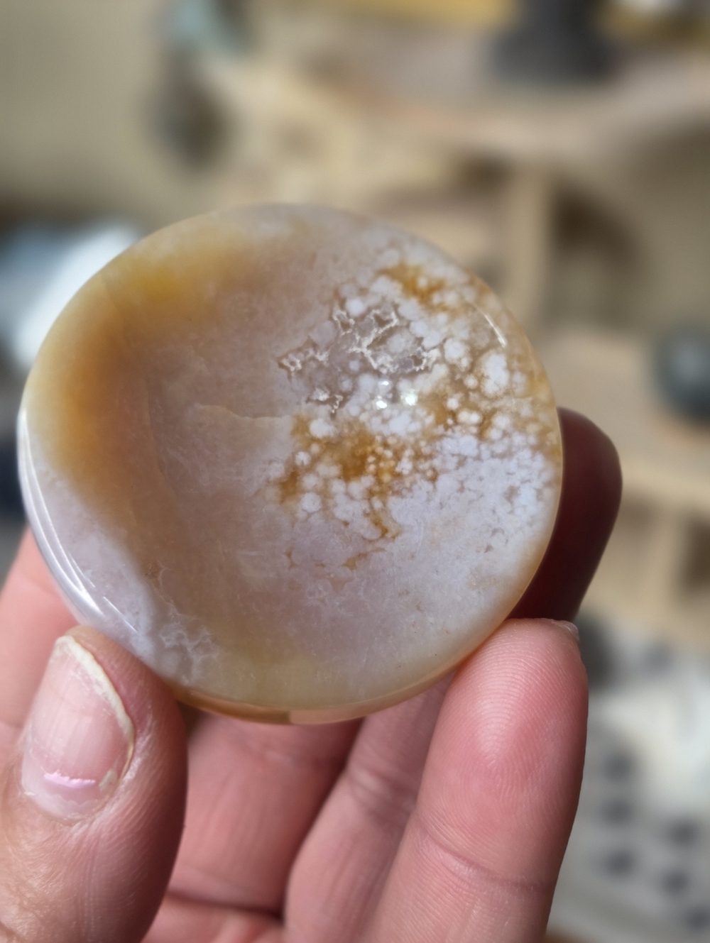 Flower Agate Mini Dish 2 In